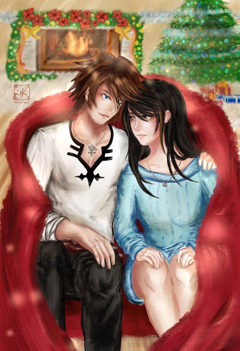 My page art piece in collaboration with <a href="/KokoLockhart/">Lima!!</a>'s very lovely story for the <a href="/SquinoaZine/">I’ll Be Here: a Squall and Rinoa Zine 🤍 Complete!</a> 🥺 In hindsight, this piece is perfect for the zine as we approach the end of this year!

Leftover sales are closing in 3(!!!) days ❄️
