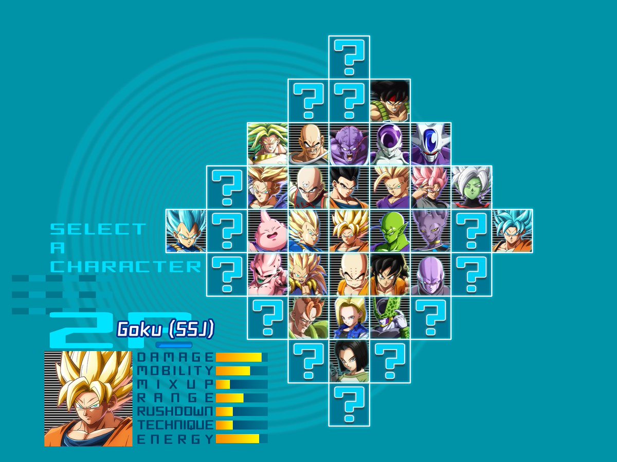 rennodude's tweet photo. I HATE showing off unfinished work but it's 2:30AM and I'm working on +Ratio (DBFZ Ratio tourney) and I need motivation. So let's motivate myself by posting old projects 

I tried to recreate the #DBFZ roster in the #jsrf style but gave up after it felt like the idea had no legs. https://t.co/wQzA8r7Cna