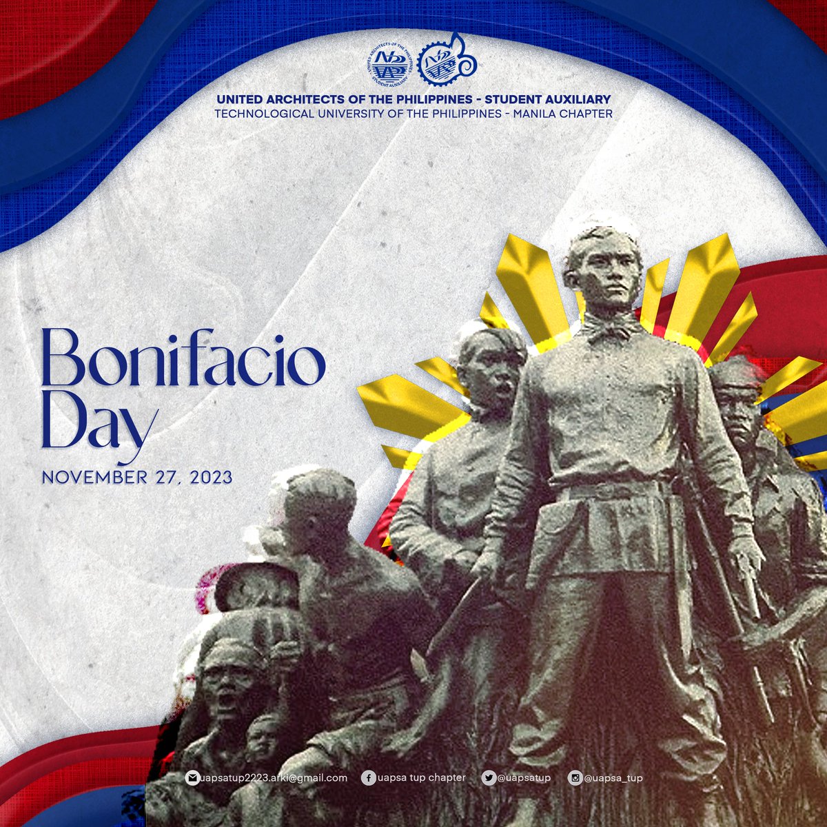 uapsa_tup's tweet photo. Today, we commemorate the 160th Birth Anniversary of one of the fearless revolutionary leader and national hero, Andres Bonifacio, the "Father of Philippine Revolution" who proclaimed the Philippine Independence in 1896

May freedom and peace be ours forever and always, ka-UAPSA! https://t.co/YH6ytrRLEE