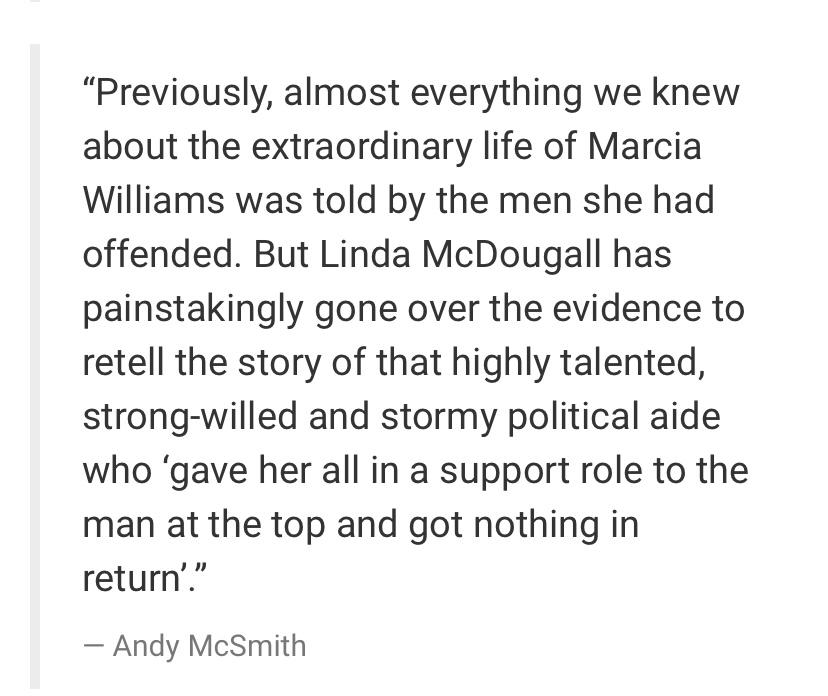 LiverpoolSalon's tweet photo. Some reviews for Marcia Williams: The Life and Times of Baroness Falkender:

Do join @Kevin_Hickson in conversation with author Linda McDougall at this @liverpoolsalon &amp; @LivUniPol event @TheAthenaeum1 - all welcome! https://t.co/Hd92u5rRzm