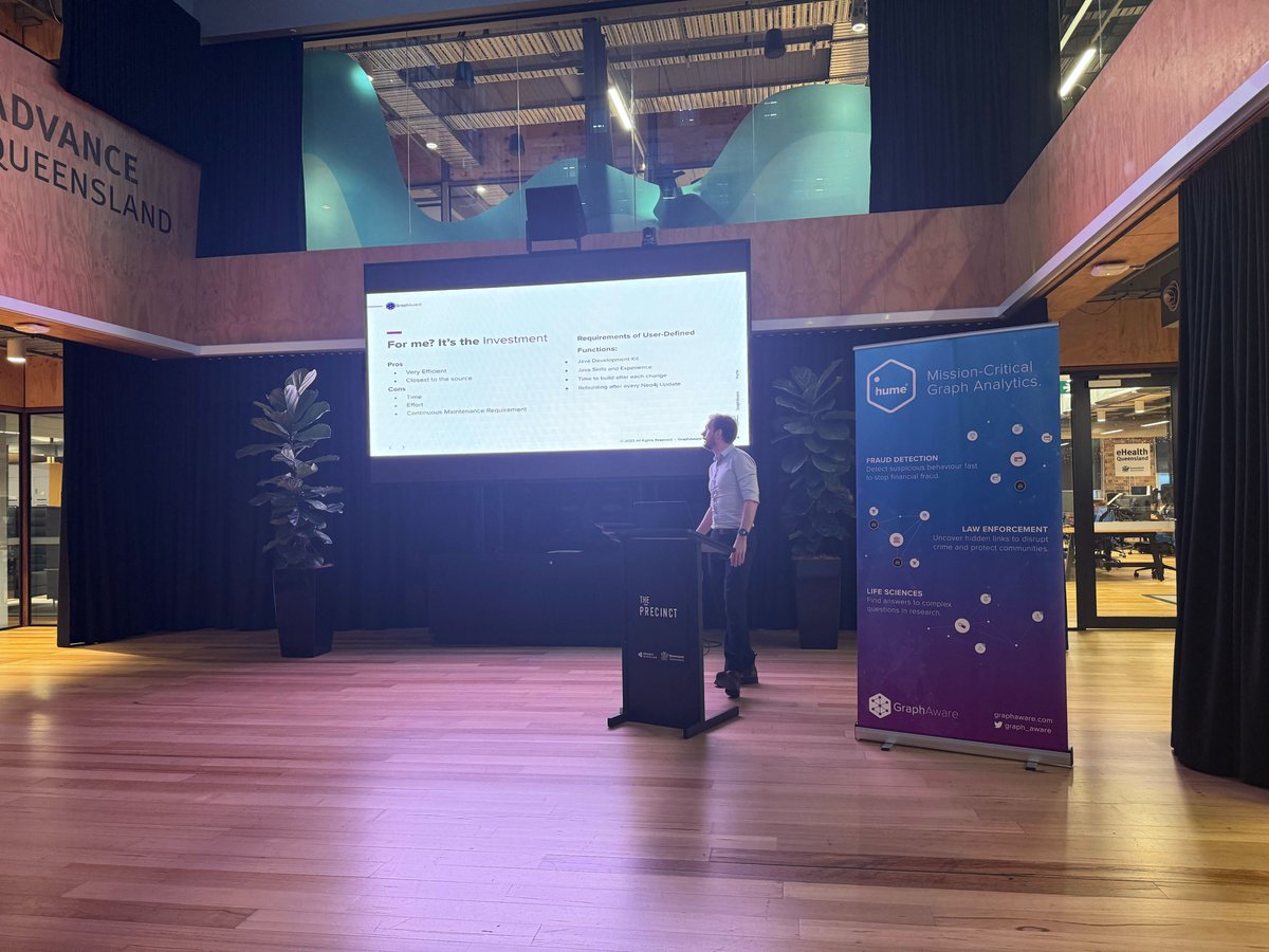 🎉 Kudos to @GraphAware for an amazing Graph Database Brisbane User Group meetup! 🌟 Next meetup: 6th Feb, 2024. RSVP here: meetup.com/graph-database…

Stay tuned for more on #Neo4jCommunity #GraphDBBrisbane! 👏 

@neo4j

#GraphDatabase #DeveloperCommunity