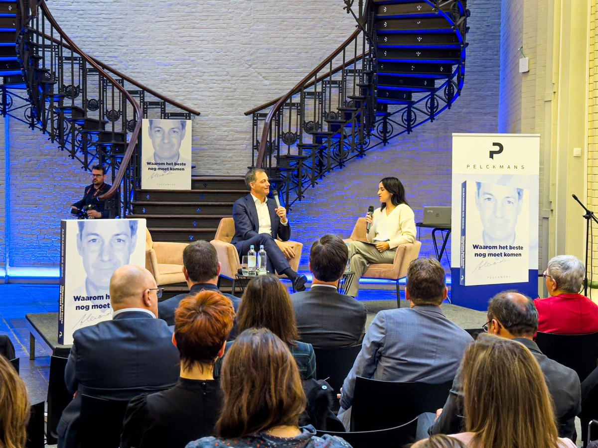 “Geef mensen vrijheid en vertrouwen, bundel al die krachten samen want ons land barst van het talent. Dat is de boodschap van het boek: we kunnen dit aan!” @alexanderdecroo over 'Waarom het beste nog moet komen'