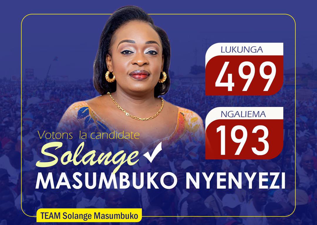 BDituzolele's tweet photo. La mieux placée pour nous représenter, c’est la candidate Solange Masumbuko Nyenyezi @NyenyeziSolange 
Voter utile, c’est voter 499 à Lukunga, 193 à Ngaliema.
@DieumerciMat @KitambalaMarcel @FondationSoma https://t.co/cBAq01Vfdg