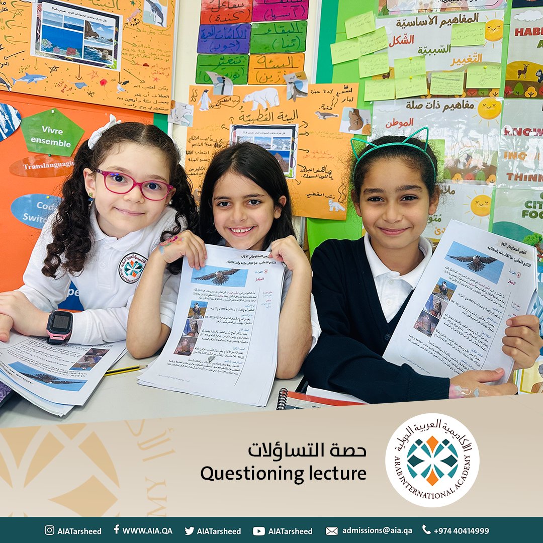 إنّ طرح الأسئلة وسيلة فعّالة للتعلّم، وتعمل على تعزيز المعنى والفهم. وظّفَ الطلبة استراتيجيّة الأسئلة الموجّهة، وتوصّلوا بذلك إلى معرفة خصائص النصّ المعلوماتيّ ومميّزاته. وبعد قراءة النصّ، استخدموا مفهوم السببيّة،