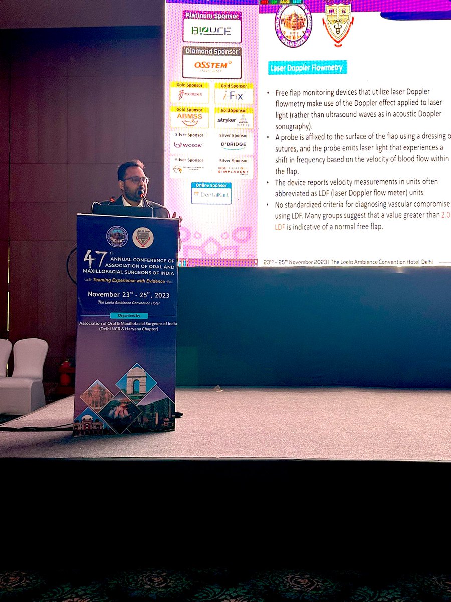 themaxfacguy's tweet image. It was an honour to be invited as a speaker at the 47th National AOMSI conference held at NEW DELHI to speak on the topic “FREE FLAP MONITORING AND ICU CARE”

#AOMSI #maxillofacial #maxfac #oralcancer #reconstruction #iaoms