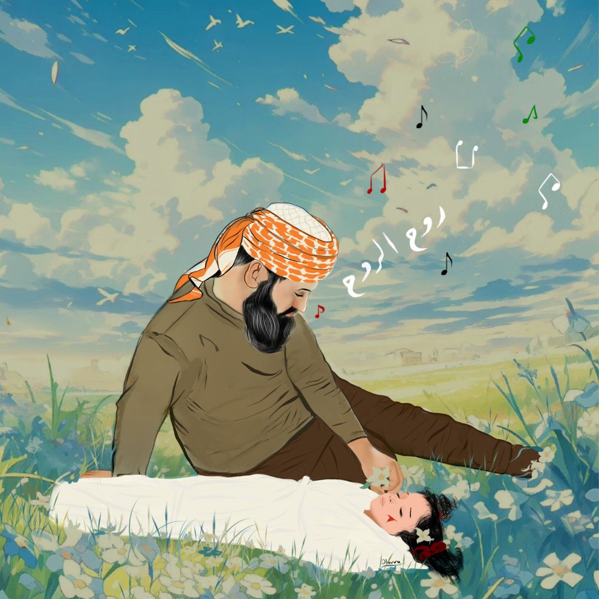 islamasalya88's tweet photo. "O benim ruhumun ruhuydu..."

Birçok sanatçı, işgalci İsrail saldırısında şehit olan Gazzeli küçük kız Rim ve dedesini çizdi. https://t.co/aTXd9xnfJM