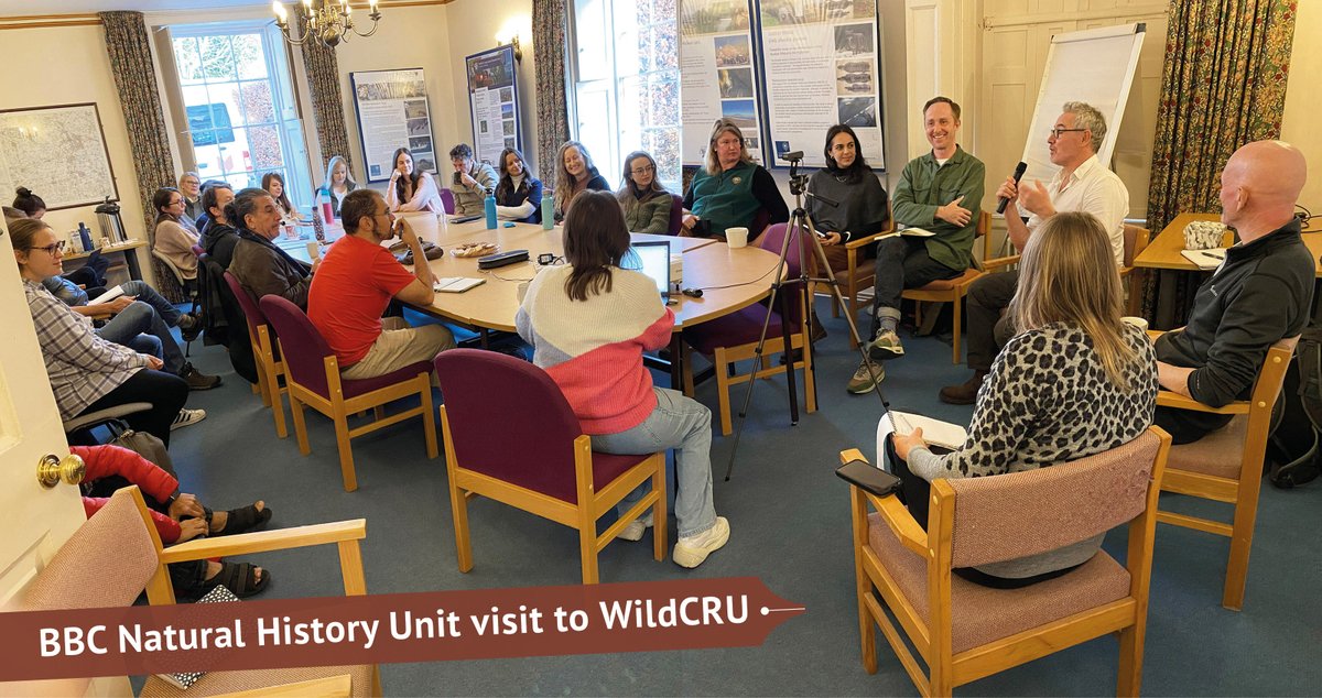 WildCRU_Ox's tweet photo. WildCRU had great discussions with the #BBC #Natural #History Unit’s Jonny Keeling, Jody Bourton &amp; Usha Amin plus camera trap expert Nick Guy. From choosing topics &amp; story framing, balancing complexity &amp; reality, to ethics, collaborations with scientists, #conservationists &amp; more https://t.co/Wz6CioZtKO