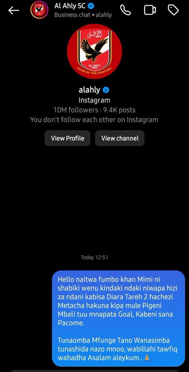 Wakuu nimeshafikisha Ujumbe Kwa Ndugu zangu Al Ahly...🙏🙏😊