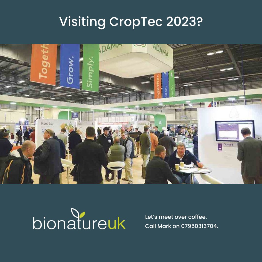 BionatureAgri's tweet photo. Are you visiting CropTec 2023?
We will be visiting - comment below if you are attending and DM if you would like to meet and discuss options for your crop nutrition.
We're looking forward to a great event!
#bionature #cropnutrition #liquidfertiliser #croptec https://t.co/Pu7rd1qTBr