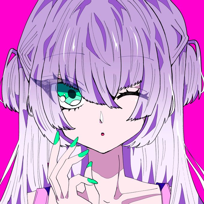 「green nails hair between eyes」 illustration images(Latest)