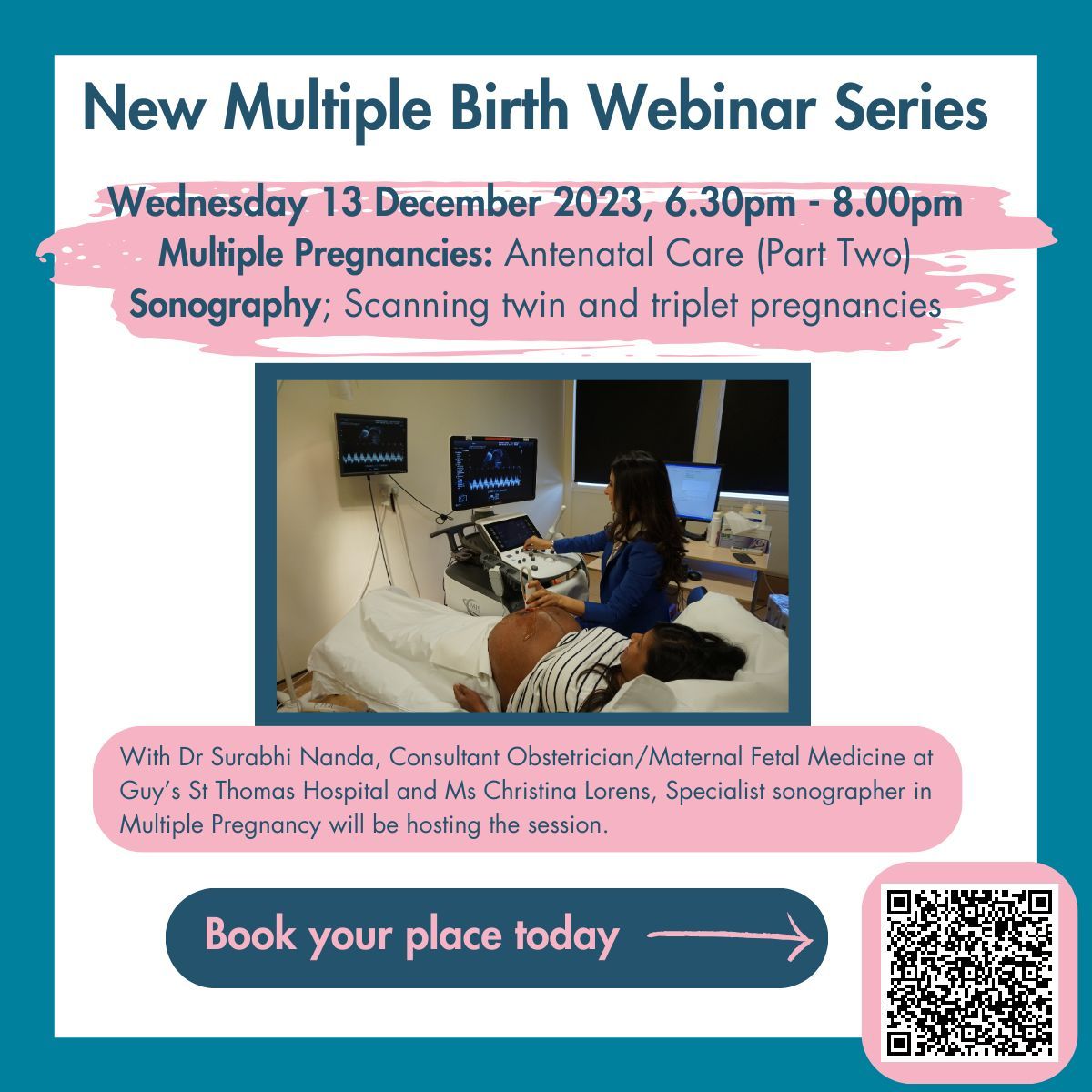 Twins Trust are delighted to be running our next webinar for Healthcare professionals.

This webinar will focus upon Sonography - scanning twin and triplet pregnancies on 13 December, 6.30pm - 8.00pm.

Book your place today at: buff.ly/4a1CGKC