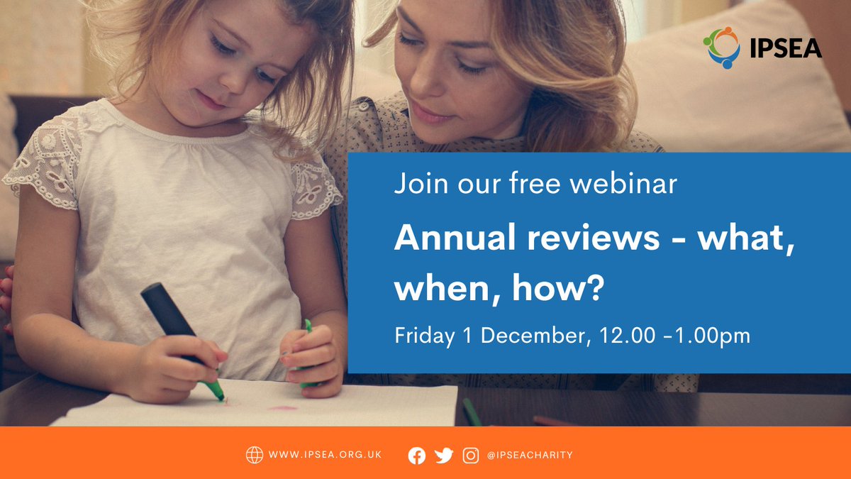 📢 Parents and carers

Join us for our FREE webinar where our legal team will be talking you through the annual review process. 

Learn more and register here (places are limited): ipsea.org.uk/join-our-free-…
