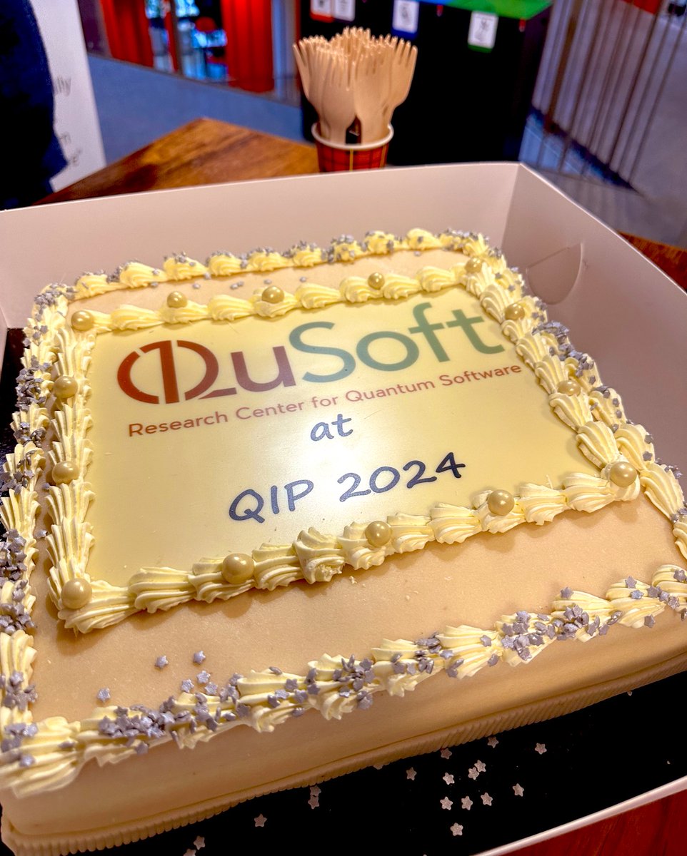 Ok so I’m learning that QIP is a really big deal in Amsterdam. I thought it was sweet that everyone checks their acceptance emails together, and we have a whole week of practice talks - but now this! 😄🍰