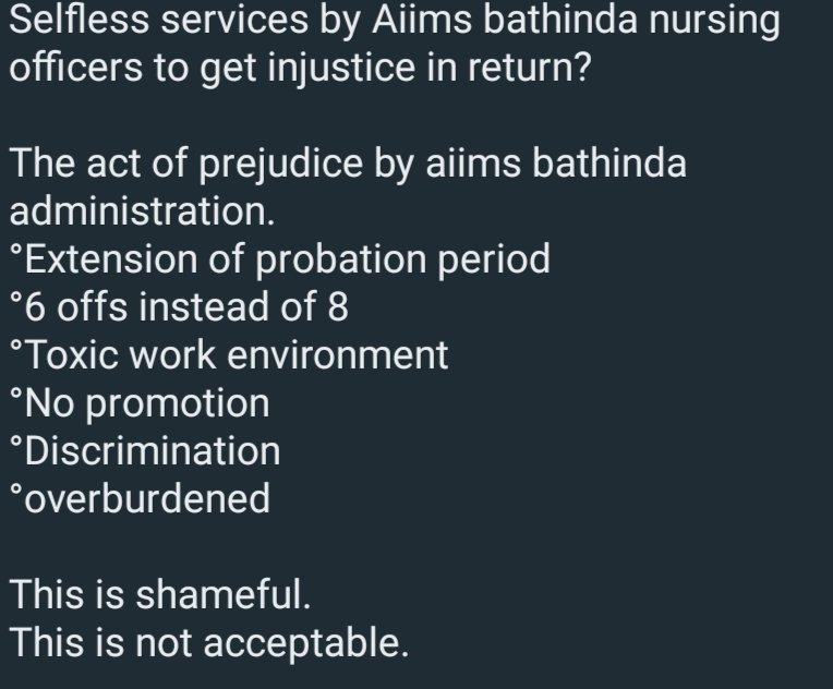 Lalitkumaryogi2's tweet photo. @officeofssbadal 
@PMOIndia @MoHFW_INDIA 
@mansukhmandviya @AIGNFNURSES 
@BhagwantMann
@MoHFW_INDIA @mansukhmandviya 
@UNCPunjab
@harish_kajla 
@OfficeofARM
@HarsimratBadal_ 
#JusticeForAiimsBtiNurses https://t.co/pnomfhWScK