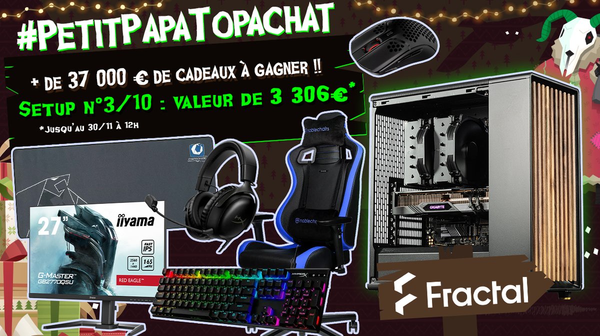 Concours 🎁 #PetitPapaTopAchat 🎄 On enchaîne avec le #Setup3 d'une valeur de 3306 € 🔥 Pour participer ☑️ #RT ce tweet ☑️ Follow @TopAchat Participe aussi sur Insta / TikTok / Discord / Facebook ➡ topachat.com/p/content/conc… 🍀 TAS le 30/11 à 12h 🍀