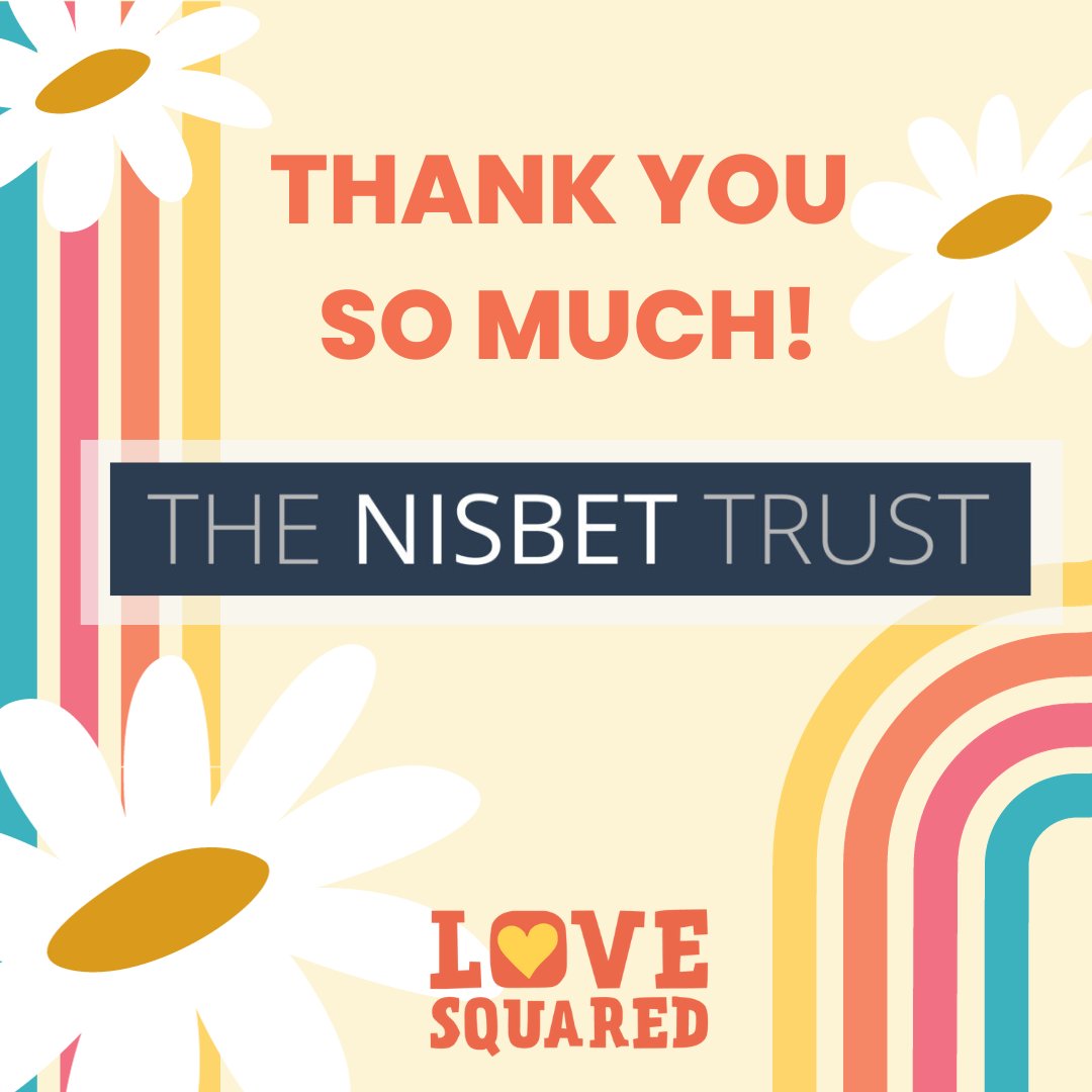 LoveSquared_'s tweet photo. Huge thanks to The Nisbet Trust for awarding us funding towards our Glow Project! We are so grateful for this support which will help us continue to deliver free wellbeing, mentoring and emotional support services for children and young people  💛#mentalhealth #wellbeing #Glow https://t.co/7UMQoNIXSI