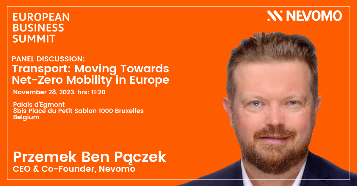 NEVOMO_tech's tweet photo. Join the European Business Summits 2023 panel on "Transport: Moving Towards Net-Zero Mobility in Europe" 🚆

📅 Date: November 28 
🕒 Time: 11:20 
📍 Location: Egmont Palace, Brussels 🇧🇪

#Nevomo #EuropeanBusinessSummit #EBS2023 #MagRail #NetZeroMobility #SustainableTransport https://t.co/ufYm9RxeKT