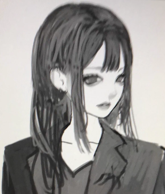 去年冬描いたラフ、進捗ゼロ  #冬の創作クラスタフォロー祭
