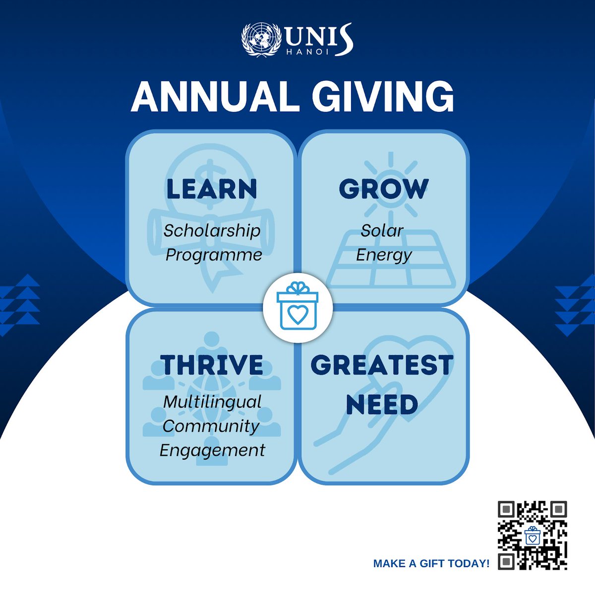 #GivingTuesday is almost here! 🎉 Join us in celebrating this global day of philanthropy and kicking off our Annual Giving Campaign, where your generosity 🎁 will make a lasting impact on the UNIS community. #AnnualGiving #LearnGrowThrive