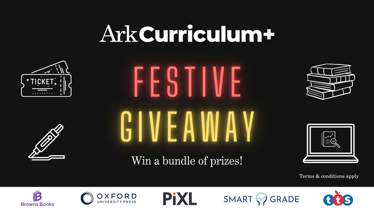 Competition time! 🎉

We're in the festive spirit and want to give you the chance to win a bundle of education focussed prizes.

To enter:
✅ Like this post
✅ Follow <a href="/ArkCurriculum/">Ark Curriculum Plus</a> 
✅ Tag a fellow educator so they can enter too

*Competition closes 17 December

1/3