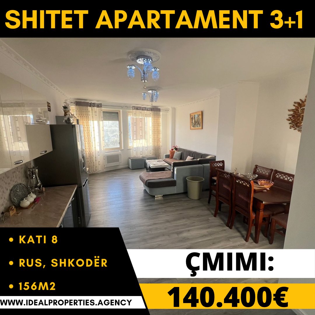 berohiti's tweet photo. 🔥 Shitet Apartament 3+1 në Rus, Shkodër!🔥

📐 Sip.: 136m2
🔷 Organizimi: 3 dhoma gjumi + sallon + kuzhinë + 2 wc
✅ Hipotekë

Apartamenti ndodhet në kat të 8. Apartamenti ka ashensor.

💶 Çmimi: 140.400€

👨‍💼 Kontakto: Kevin Berohiti
📞 Numer: +355674087114 https://t.co/pjJ4EmIVeQ