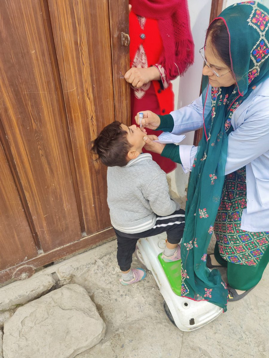 By addressing refusals, we ensure herd immunity within communities. This comprehensive approach helps safeguard against potential outbreaks and contributes to eradication of polio. 
Picture description: Coverage of polio refusal household by Dr. Shazia Gul. 

#endpolionow