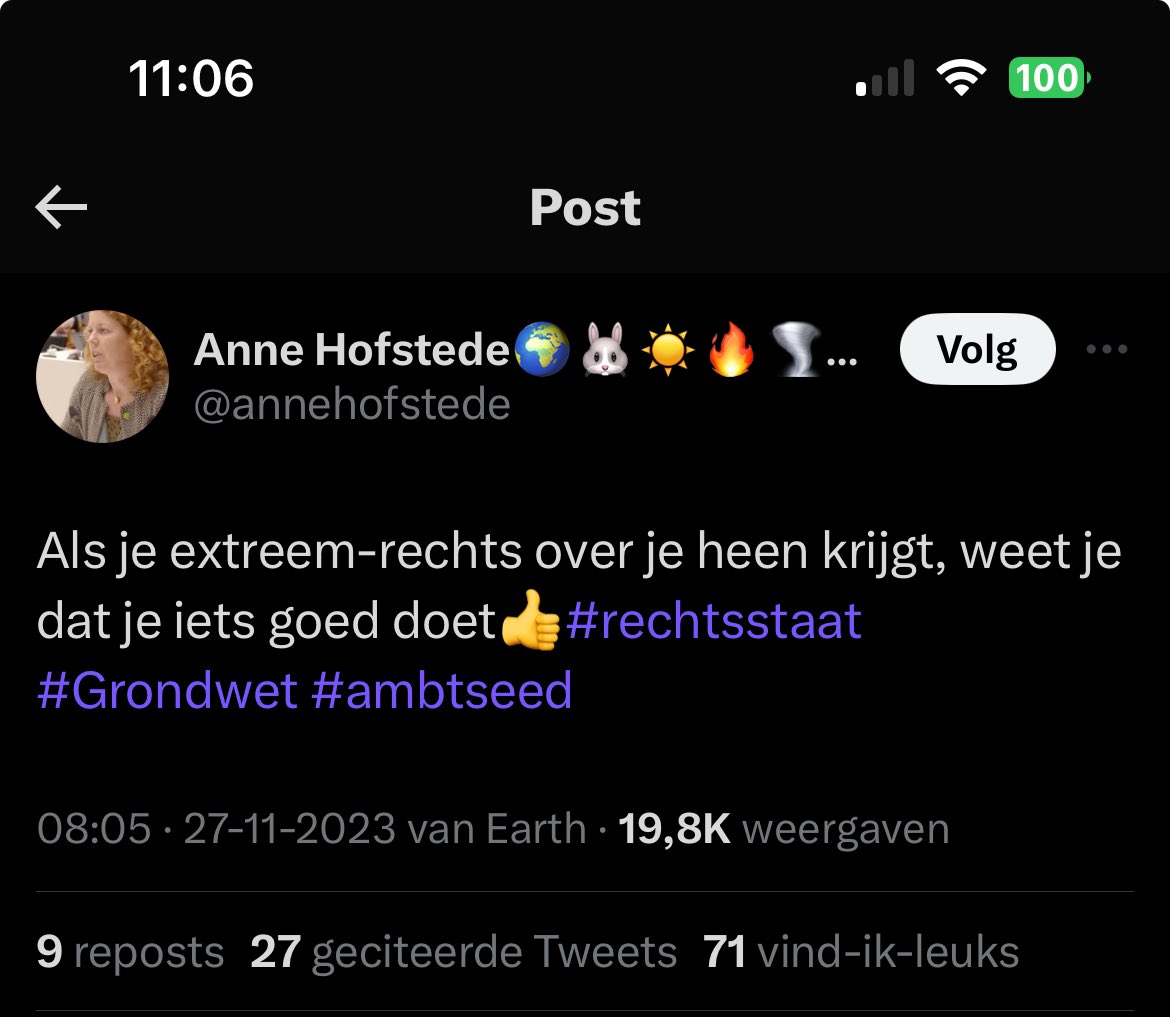 liekcornelissen's tweet photo. Hét heeft al onfatsoenlijk gereageerd.
👇
Inmiddels gaat de werk weigerende @annehofstede viral.
Wij betalen Anne, Anne is ambtenaar. Anne is het niet eens met de democratische verkiezingsuitslag. Anne legt dus het werk neer.
Anne zou ontslagen moeten worden, hier betalen we niet voor. @annehofstede
Delen mag belastingbetalende burgers.