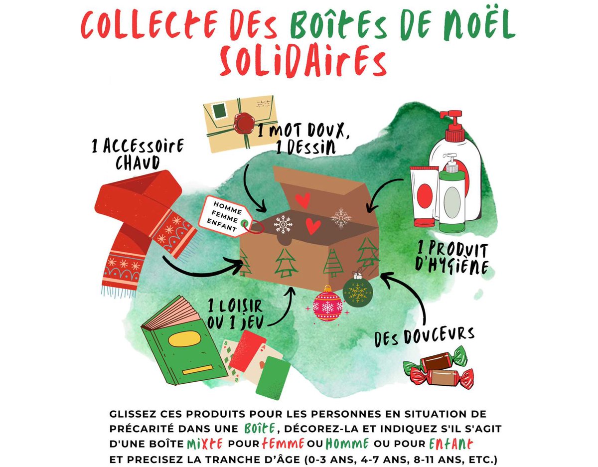 🎅🏼 Boîtes de Noël Solidaires 🎅🏼

📌 Des associations lancent « la collecte des Boîtes de Noël Solidaires ». Une initiative dont le but est de distribuer des boîtes contenant divers petits cadeaux aux personnes dans le besoin.

Retrouvez toutes les infos : paris.fr/pages/particip…