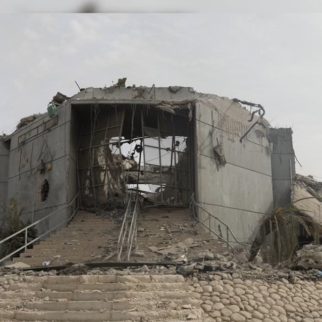 🧵 thread 

Photographs depicting the destruction of main and popular sites in Gaza City, captured before and after their destruction during the ongoing war. Photo credit: [<a href="/munigaza/">بلدية غزة - Municipality of Gaza</a>]

1. Rashad Shawwa Cultural Center