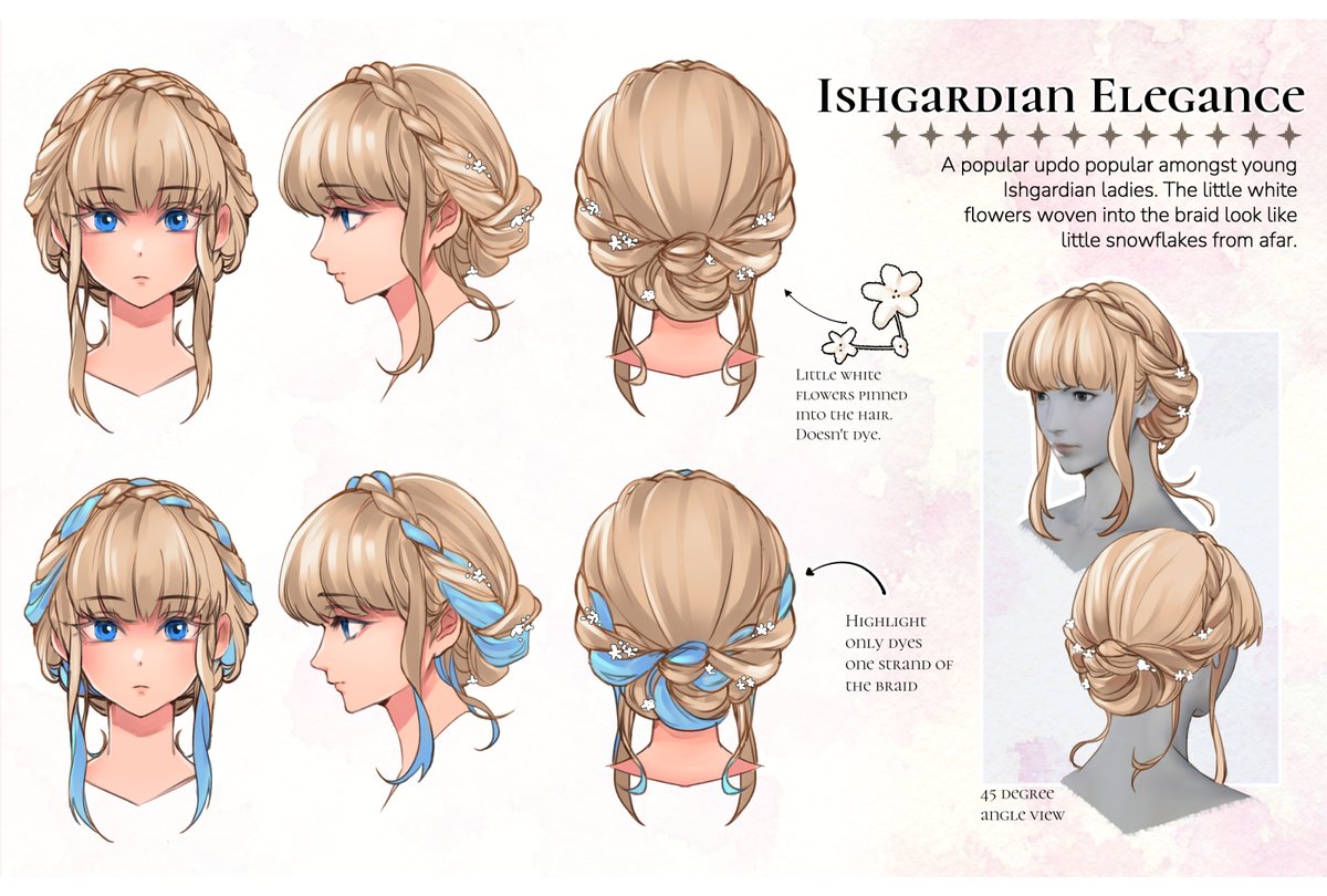 「my entry for ffxiv's 2023 hairstyle cont」|Mishheのイラスト