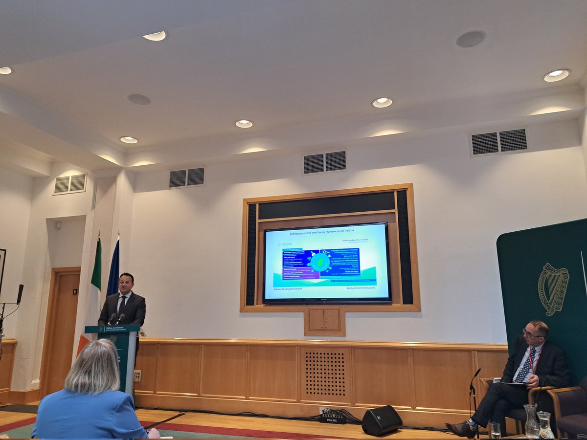 frcnf's tweet photo. Interesting to hear @LeoVaradkar call for greater application of Government's wellbeing framework at local level, very relevant to the developmental work and impact of FRCs. #Understandinglifeinireland #Familyresourceirl @merrionstreet @tusla @HsehealthW @dcediy @rodericogorman https://t.co/iRjot2tWyK