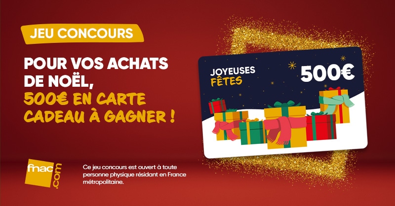 Fnac on X: Tirage au sort demain ⏰  On vous offre 500€ en carte carte  cadeau Fnac 😍 ➡ Pour participer : follow @fnac & répondez à ce tweet avec  le