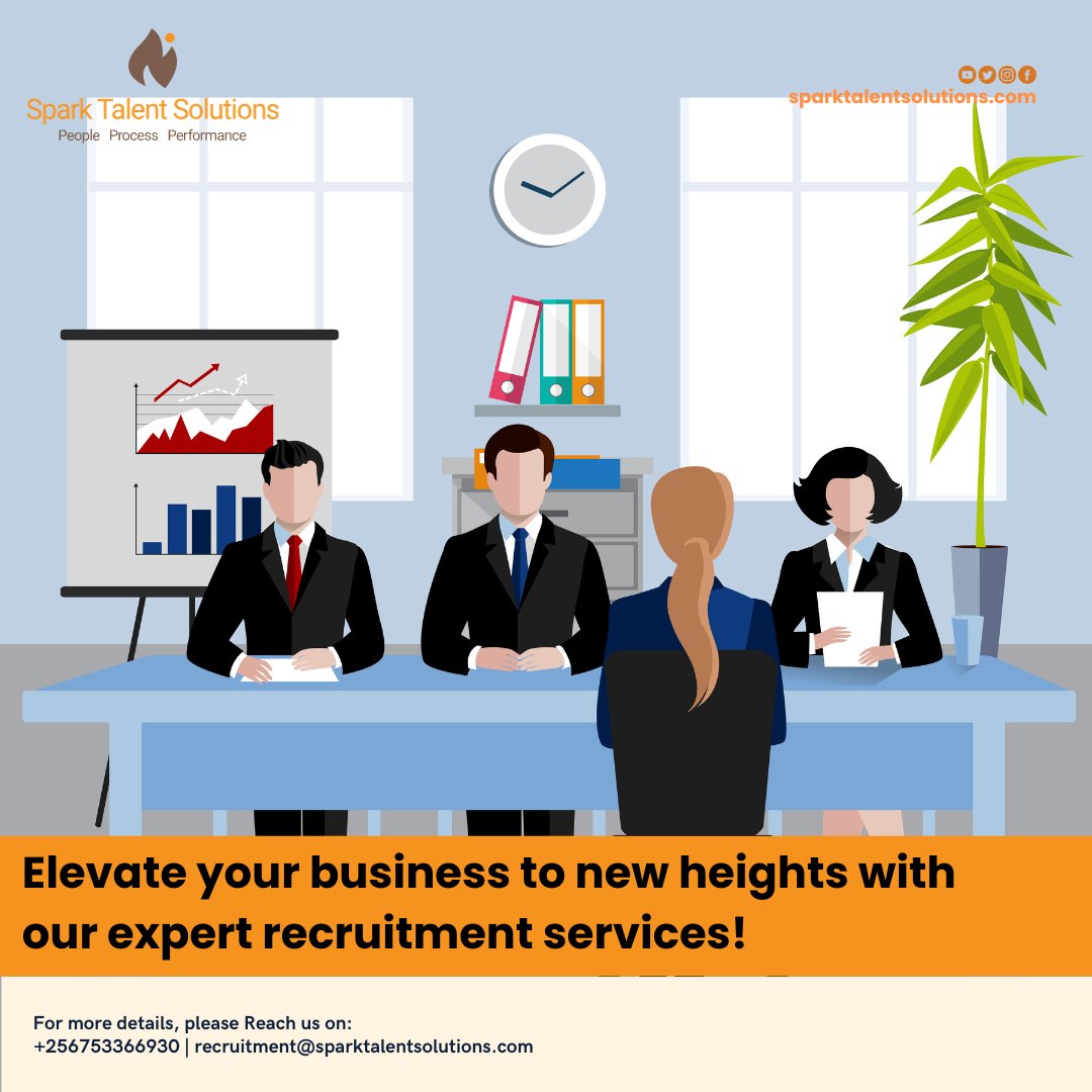 sparkTsolutions's tweet image. At Spark Talent Solutions, we believe in the transformative potential of talent. Elevate your business to new heights with our expert recruitment services! 
For more details, please Reach us on;
recruitment@sparktalentsolutions.com
+256753366930
sparktalentsolutions.com