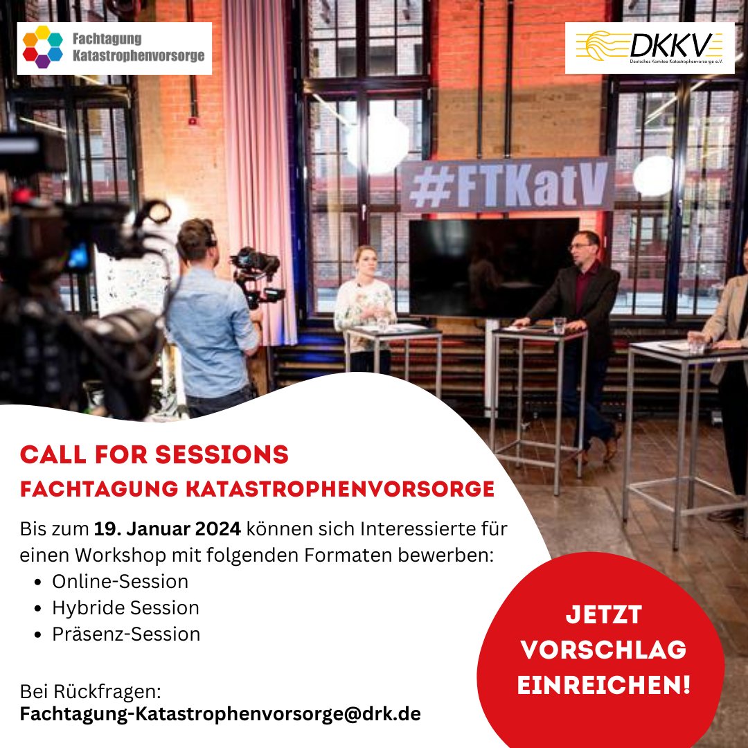 1/3 Am 📅22. und 23. April 2024 findet die vom @roteskreuz_de organisierte Fachtagung Katastrophenvorsorge (#FTKatV) statt. Im kommenden Jahr steht die Veranstaltung unter dem Motto “On the edge? #Katastrophenvorsorge in unsicheren Zeiten”.