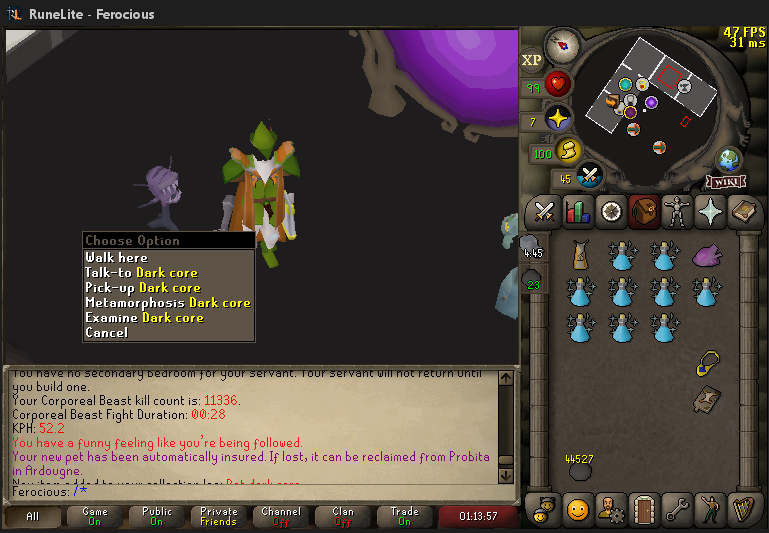 ferociousosrs's tweet photo. Pet #23 - Pet dark core @ 11336 KC https://t.co/Fq69CmUZjc