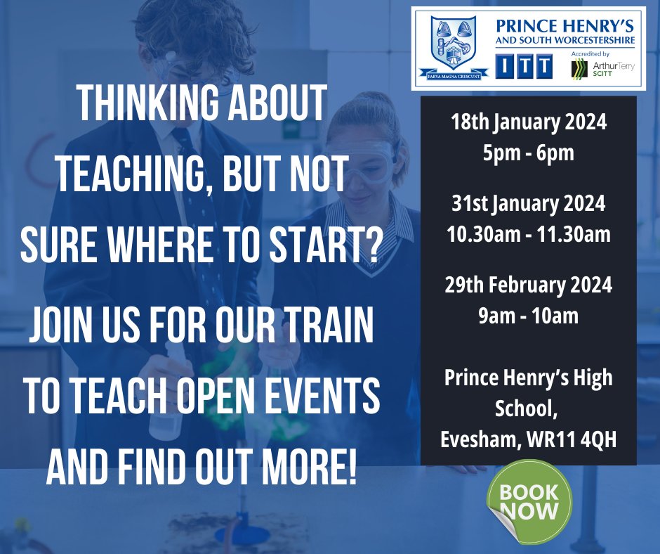 We are an established, school-based provider of Initial Teacher Training with <a href="/ArthurTerryTSH/">Arthur Terry Teaching School Hub & SCITT</a> .  If you are looking to train as a teacher, why not join us for one of our Train to Teach Information events in the new year? See our website for details. buff.ly/3SVRhkr