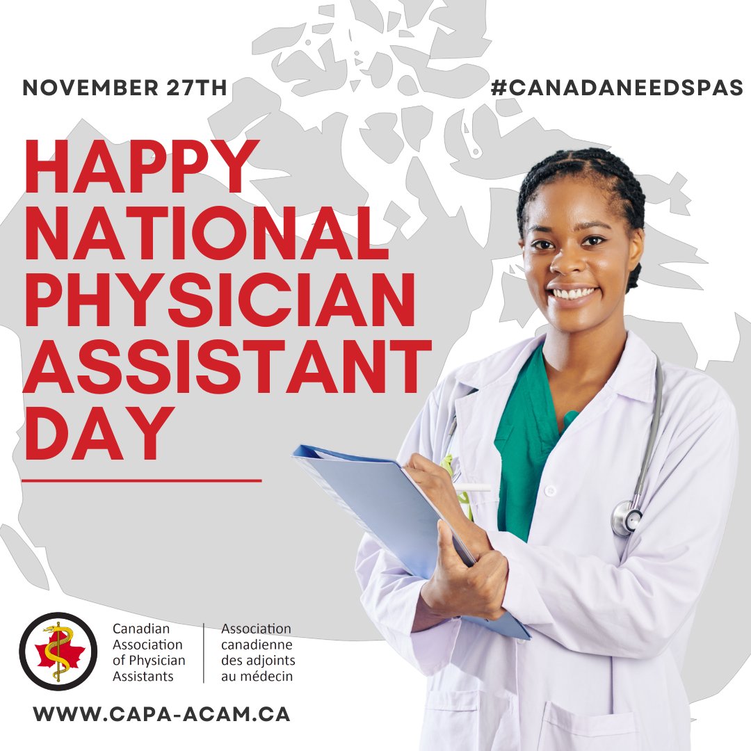 🇨🇦 Happy National Physician Assistant Day! 🎉 Celebrating PAs' contributions since the 1950s, from Canadian Military service to nationwide healthcare. Thank you to the 1000+ dedicated PAs. 
#HappyPADay #CanadaNeedsPAs