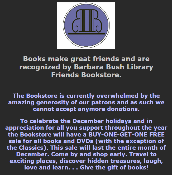 Barbara Bush Library tweet media