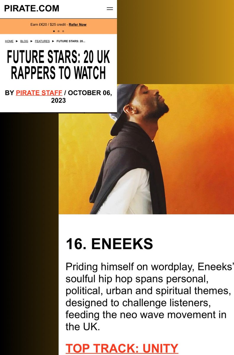 Eneeks's tweet photo. Big up @piratedotcomUK for the shout out! #futurestars #uk #piratestudios #rappers #eneeks https://t.co/3pefd2kF3z