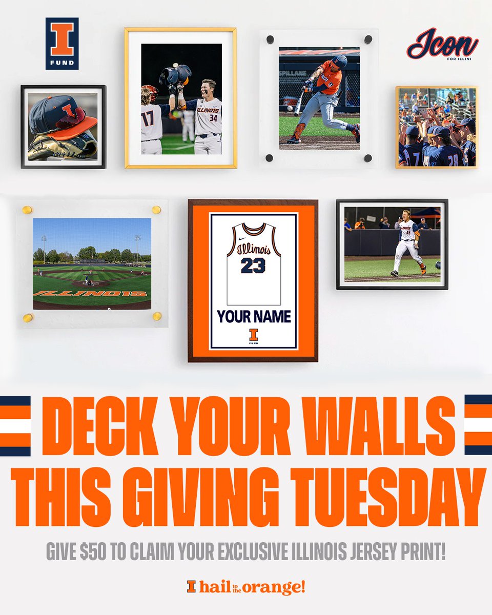 It's the giving season and this year you also receive when you donate! When you donate to the I FUND, you will receive a custom Illinois Men's Basketball jersey print. Support today: go.illinois.edu/2023givingtues… #Illini | #HTTO