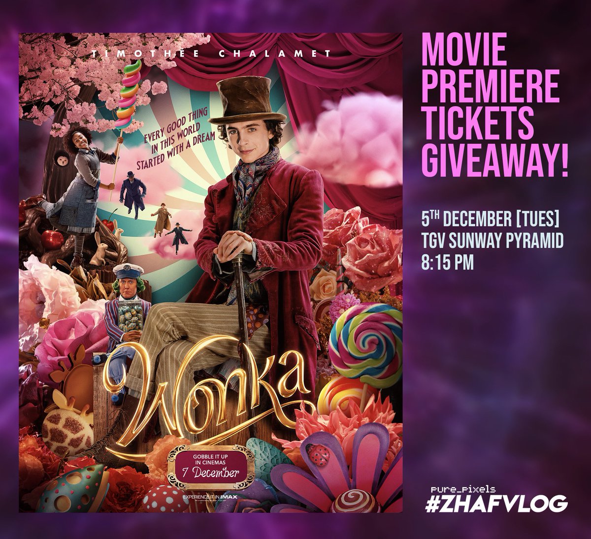 purestpixels's tweet photo. WONKA - Exclusive Premiere Screening Tickets Giveaway!

https://t.co/ZkWVFdFvbE

#ZHAFVLOG #MulutPuakaGiveaway #MulutPuakaPremiere #WonkaMovie https://t.co/RdNKhMDOb1