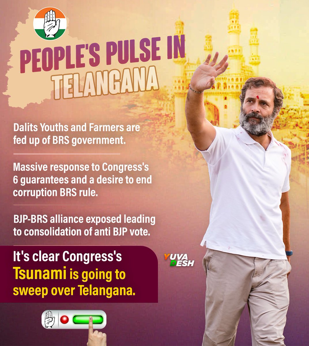 IYC's tweet photo. People's Pulse in Telangana. https://t.co/3ojp2oIouQ