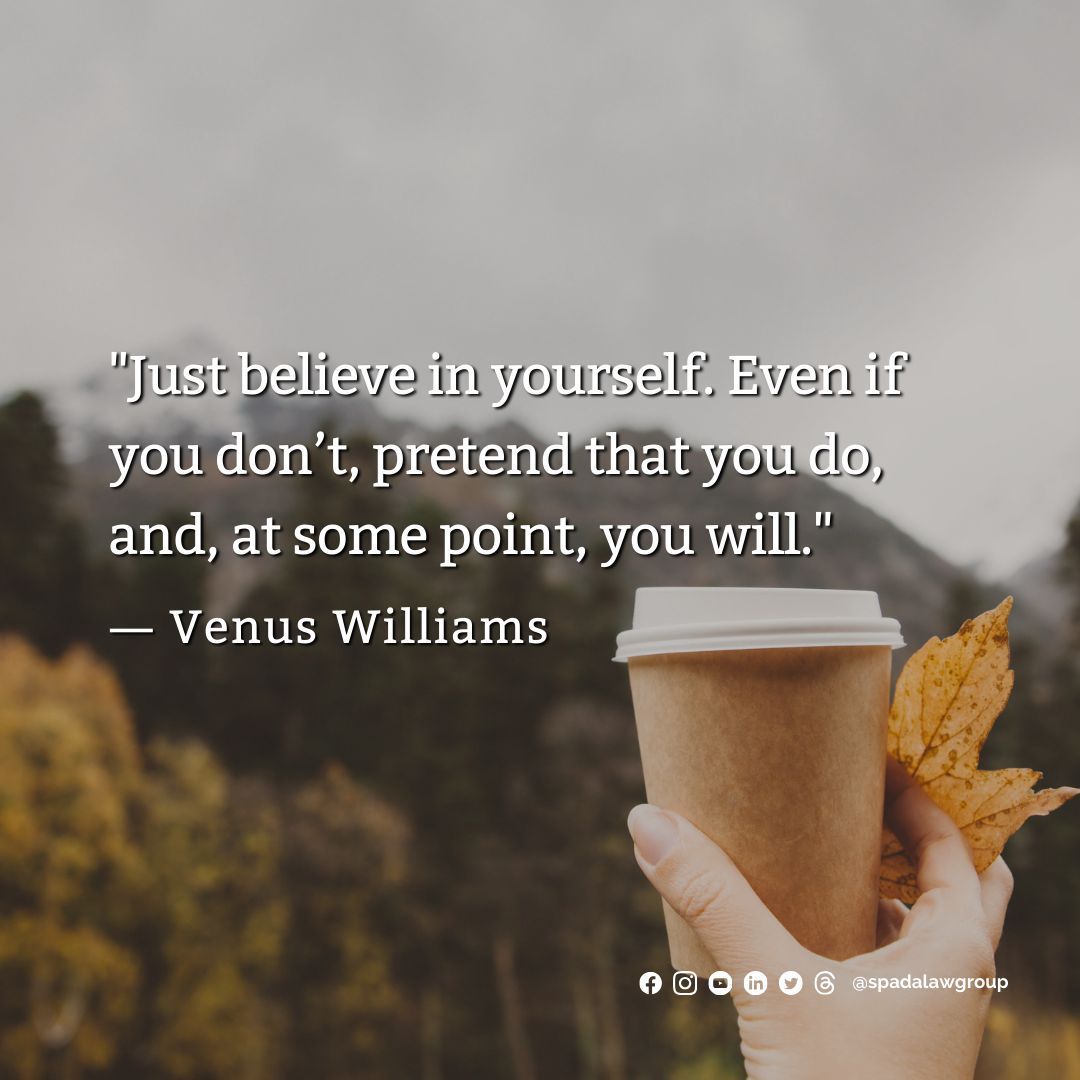 SpadaLawGroup's tweet photo. If you want to do something BIG, it's critical that you believe you can. Set yourself up for success by being your own biggest cheerleader! Not everyone will be able to see your vision, so you must tell yourself daily that you can accomplish your dreams. #quoteoftheday https://t.co/ghEV4Pl3O8