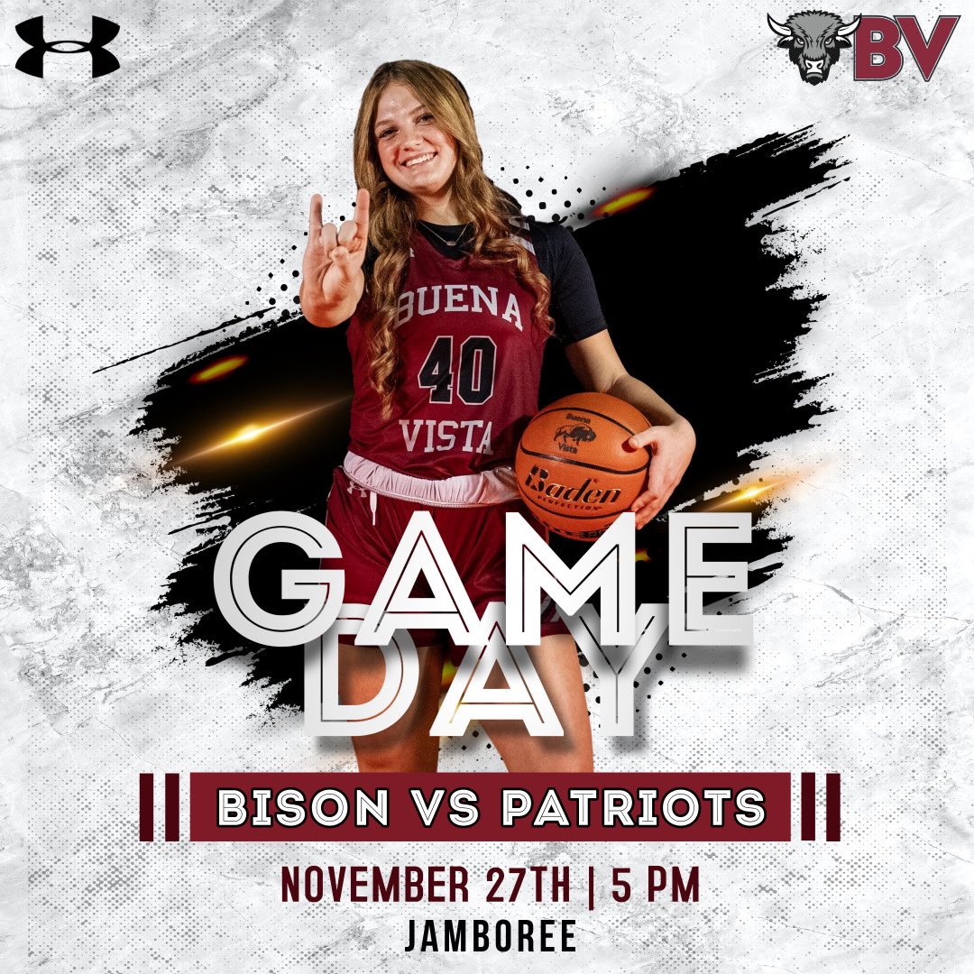 OPS_BVHSGirlsBB's tweet photo. GAME DAY (Jamboree)🤘🏼

🆚 @PCSLadyPatriots 
⏰ 5:00 PM 
🗓️ November 27th, 2023 
📍 Buena Vista HS 
Livestream: https://t.co/pl9Gm5U4Io 

#nebpreps https://t.co/YXGfs4luFL