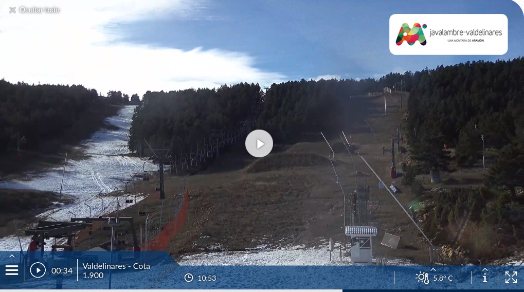 Capturas de esta misma mañana de webcam de Aramon en Cerler y Javalambre-Valdelinares.
Que no hay más nieve que la que se fabrica artificialmente detrayendo agua de otros usos, es una realidad
Castanesa ampliación de Cerler hacia la nada...
#SalvemosCastanesa
#SalvemosCanalRoya