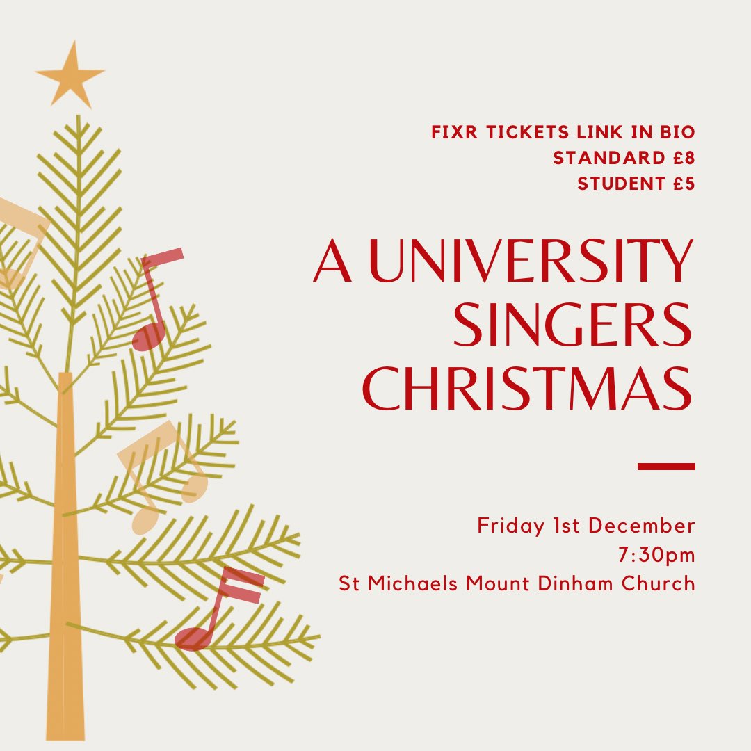 ExeterSingers's tweet photo. This Friday evening we have our annual Christmas Concert! Come along for an evening of festive choral music! Tickets on our Fixr page or on the door! https://t.co/CWS800rEjz
