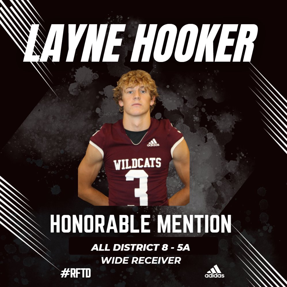 Congrats to our Honorable Mention All district 8-5A Wildcats! Proud of these dudes! 

  #RFTD

<a href="/JoshGreen_09/">Josh Green</a> - Quarterback 
<a href="/BeauxBenson/">Beaux Benson</a> - Kicker / Punter
<a href="/DylanAcker6/">Dylan Acker</a> - Offensive Line
<a href="/laynehooker/">Layne Hooker</a> - Receiver