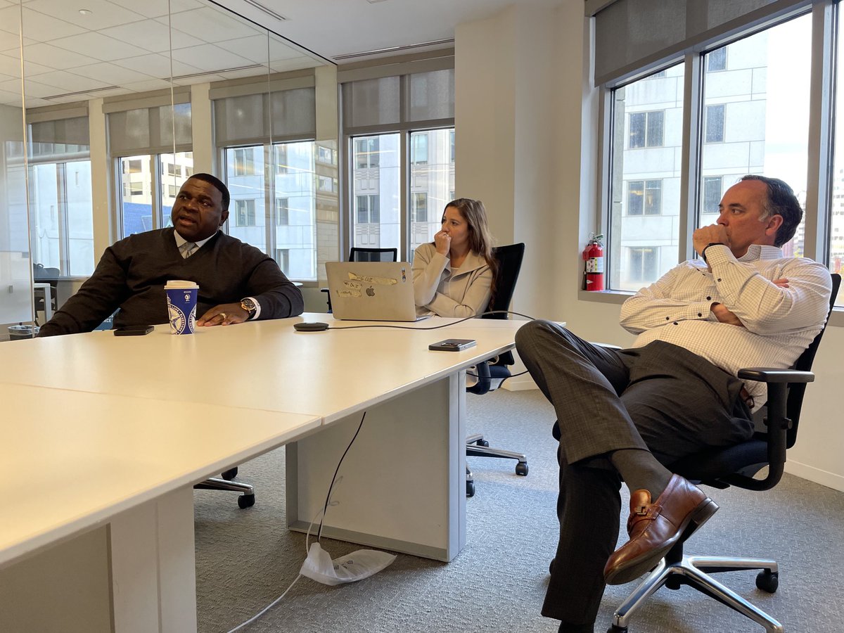 Finseca's tweet photo. Our team had a chance to hear from our incoming Board Chair this AM! ⁦⁦@nfp⁩ ⁦@mike_mjames⁩ #financialsecurityforall #leadership https://t.co/1hMo63e8rS