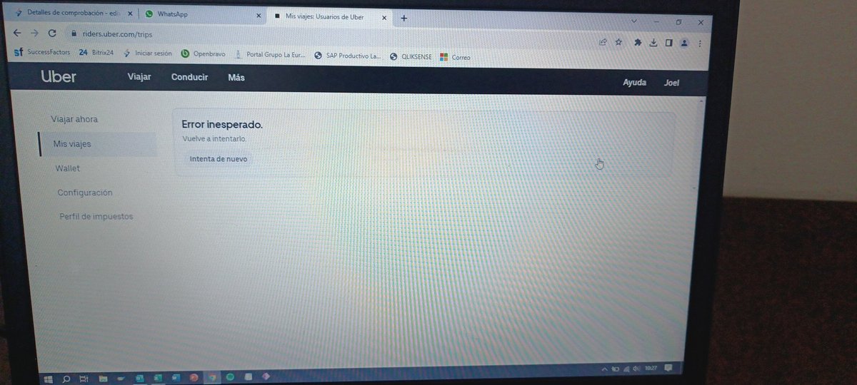 ValienteTv's tweet photo. @Uber_Support necesito mis facturas y van dos dias que la página no funciona https://t.co/oIFqQLD9Px