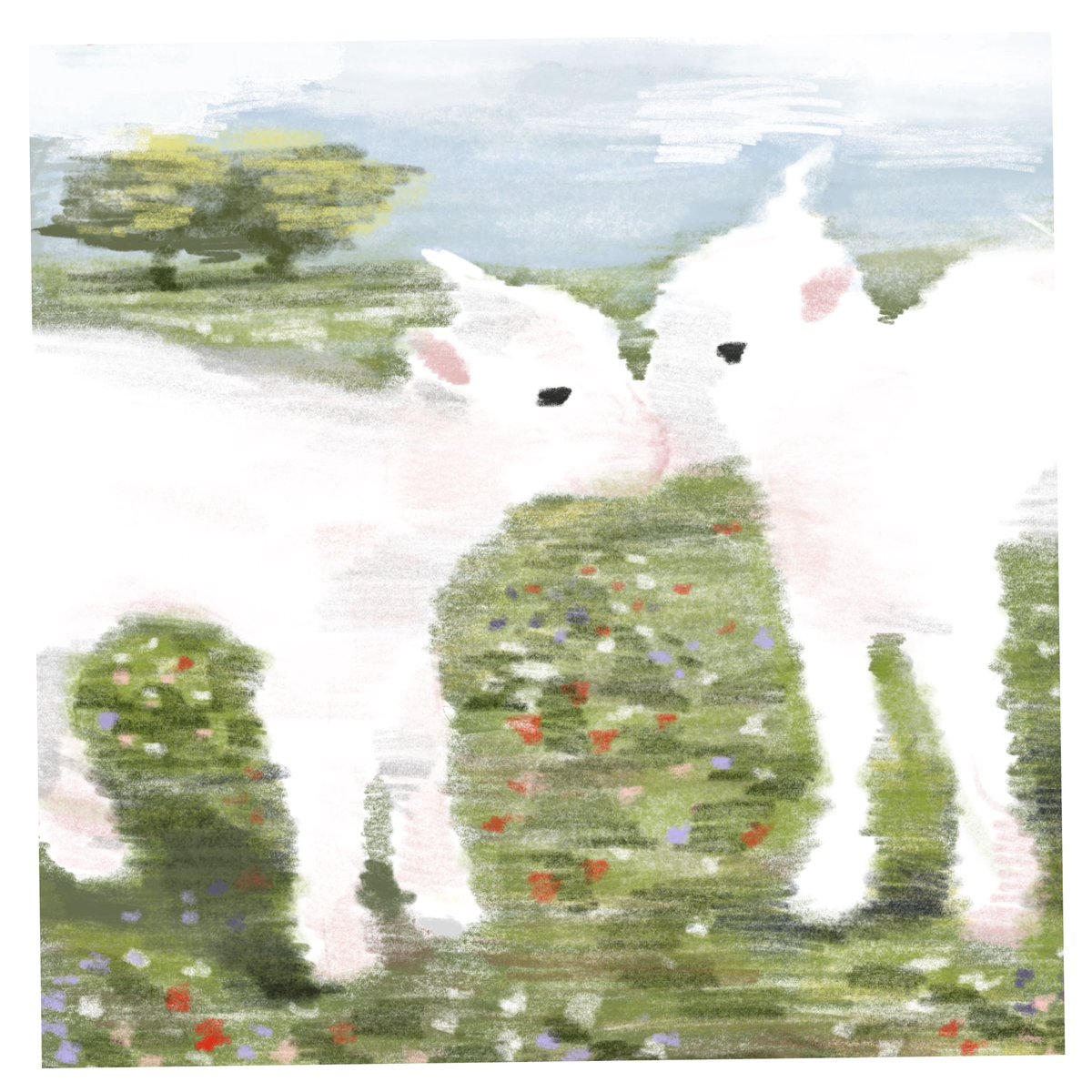 cute como el primer beso (dos ovejas en el campo) 

25x25cm
barcelona